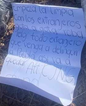 Atenci N Con Un Mensaje Intimidante Contra Los Gota Gota Hallan Tres