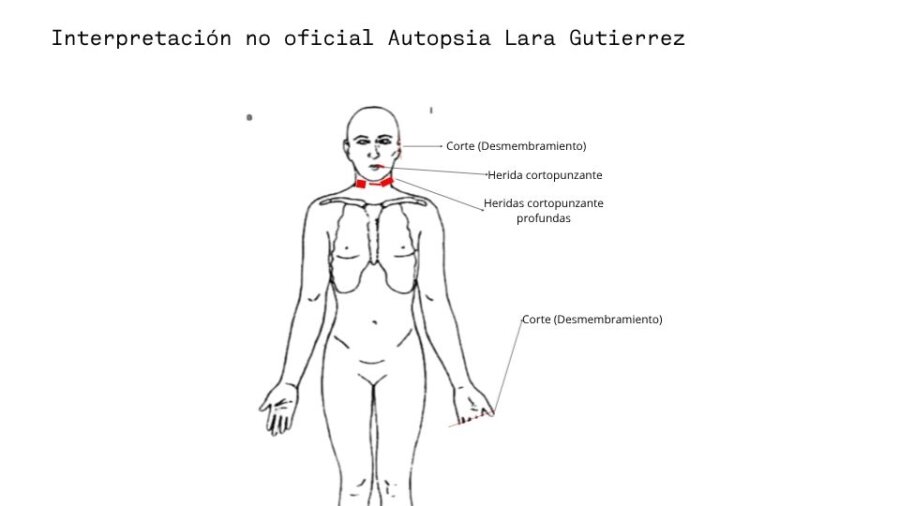 Interpretación no oficial Autopsia Lara Morena Gutiérrez