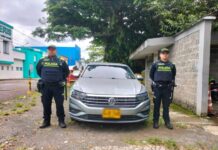 Vehículo con requerimiento judicial fue recuperado