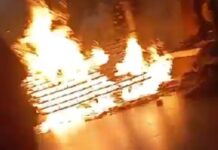 Incendio en la Iglesia de La Virginia