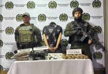 Capturado con estupefacientes y un arma de fuego en plena invasión.