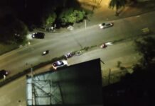 Persecución de película: dron de la Policía captó la caída de motociclista que huía de un control