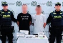 Dos capturados por tráfico de estupefacientes en Santa Rosa de Cabal