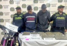 Capturan a dos hombres con más de tres kilos de droga