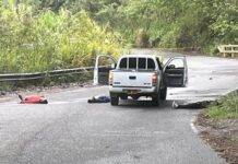 Tres hombres fueron bajados de una camioneta y ejecutados en plena vía.
