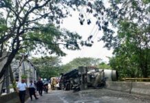 En video| Aparatoso accidente: mezcladora estrelló varias motocicletas