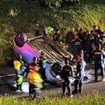 Persecución policial terminó en volcamiento y recaptura