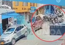 EN VIDEO: Sicario dispara en pleno centro y policía lo abate en segundos