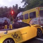 En video| Siete vehículos involucrados en aparatoso accidente por presunto conductor ebrio