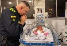 Patrulleros motorizados del Quindío apadrinarán a “Milagros”, la bebé recién nacida rescatada en Montenegro.