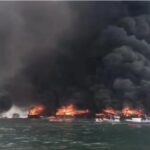 Masivo incendio afecta varias embarcaciones en el Puerto de Manta