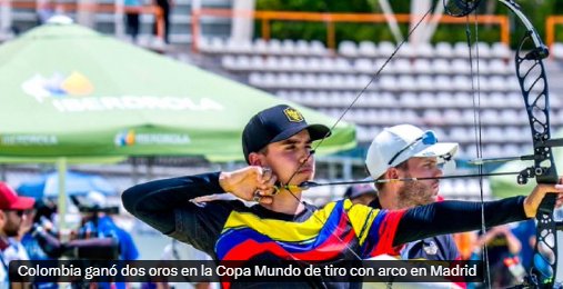 Colombiano ganó dos oros